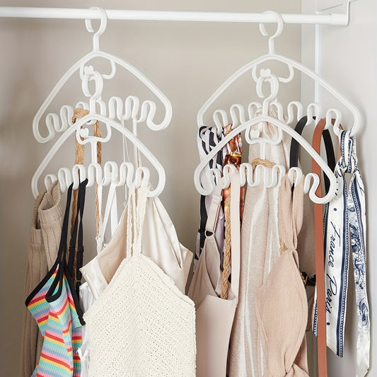 3pcs Space Saving Wave Shaped Hanger For Clothes & Accessories