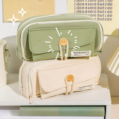 Roomy Zipper Makeup Brush Organizer Bag Pencil Case