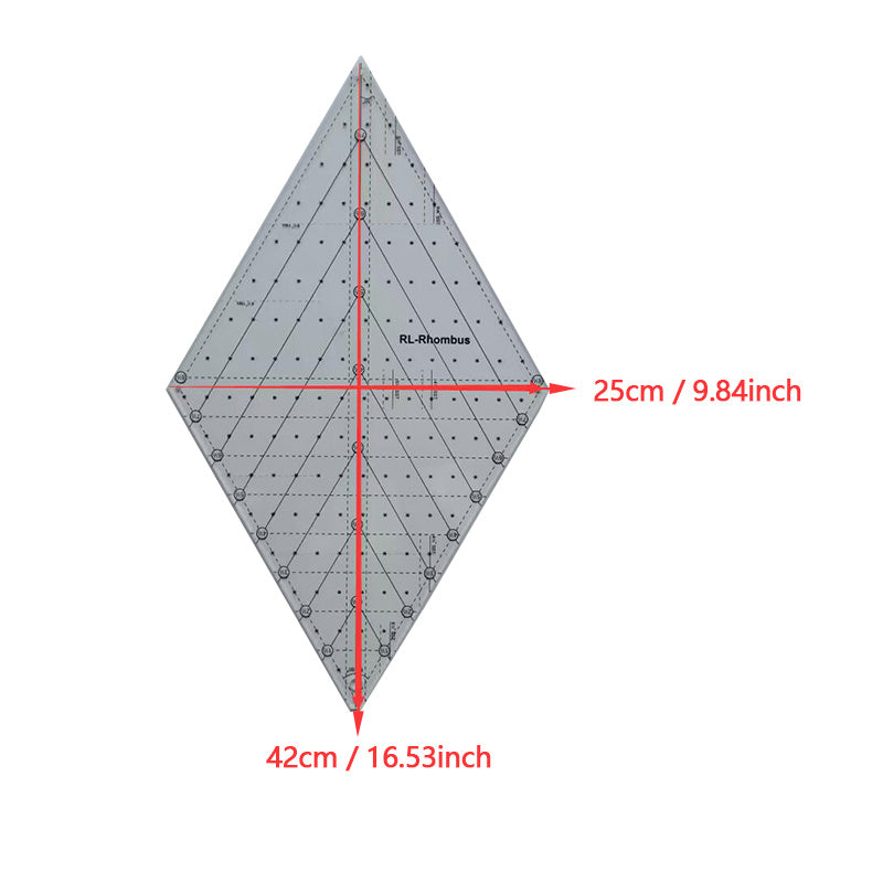 Acrylic Cloth Ruler Sewing Cutting Tool Rhombus Template Patchwork