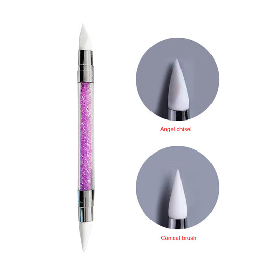 Double-ended Silicone Nail Shaping Pen - Gradient & Spot Drilling