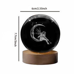 Moon & Fairy Crystal Ball Night Light Gift
