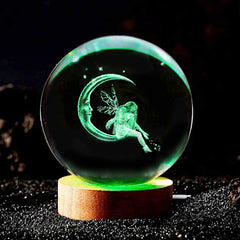 Moon & Fairy Crystal Ball Night Light Gift