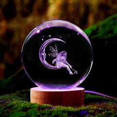 Moon & Fairy Crystal Ball Night Light Gift