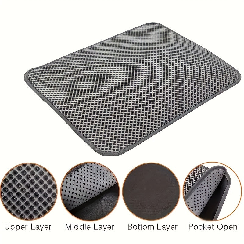 Waterproof Double Layer Cat Litter Mat Non-slip Washable Bed Mat