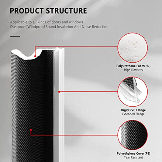 V Shaped Foam Kerf Door Weather Stripping - Large Gap Seal