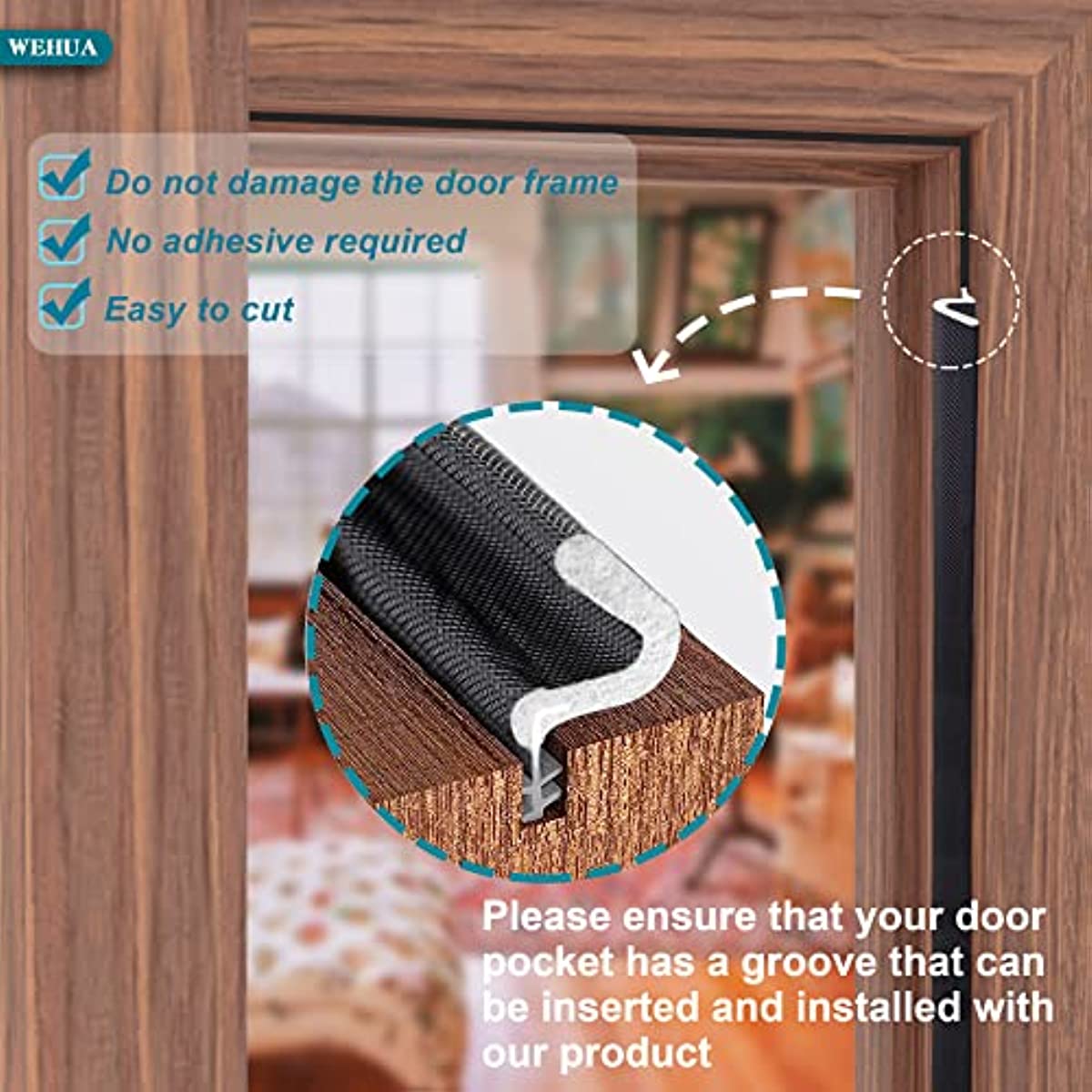 Door Weather Stripping Soundproof Foam Seal Strip