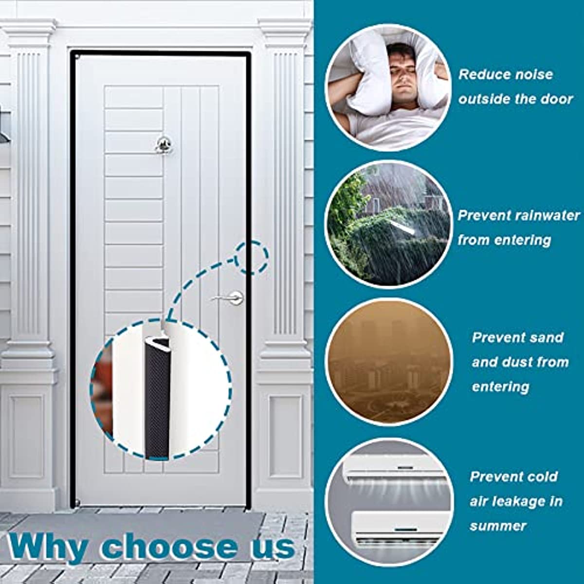 Door Weather Stripping Soundproof Foam Seal Strip