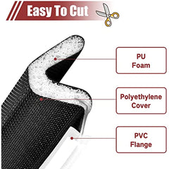 V Shaped Foam Kerf Weather Stripping for Door Frame 7.92 Meter