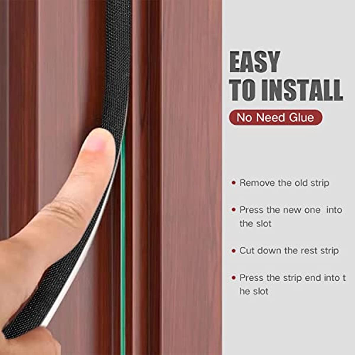 V Shaped Foam Kerf Weather Stripping for Door Frame 7.92 Meter