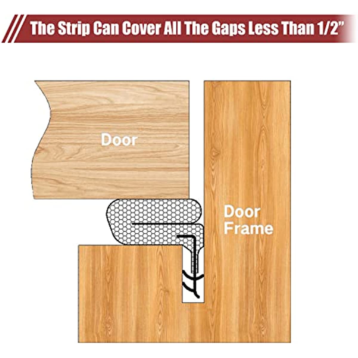 V Shaped Foam Kerf Weather Stripping for Door Frame 7.92 Meter