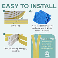 Self Stick Foam Weather Stripping Door Window Seal Draft Stopper