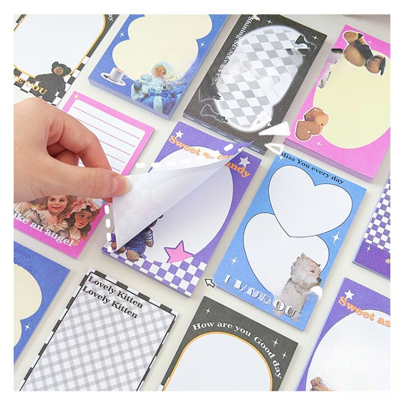 American Retro Note Pad For Students Tearable Sticky Memo Pad