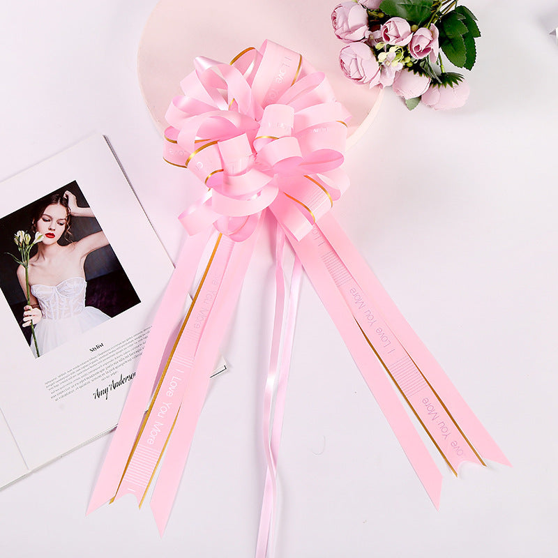 1pc Pull Bow Ribbon Gift DIY Party Wedding Car Decoration Opening Flower Basket