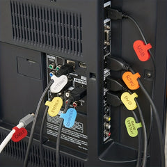 10pcs Reusable Cable Labels with Write on Label for Cable Management