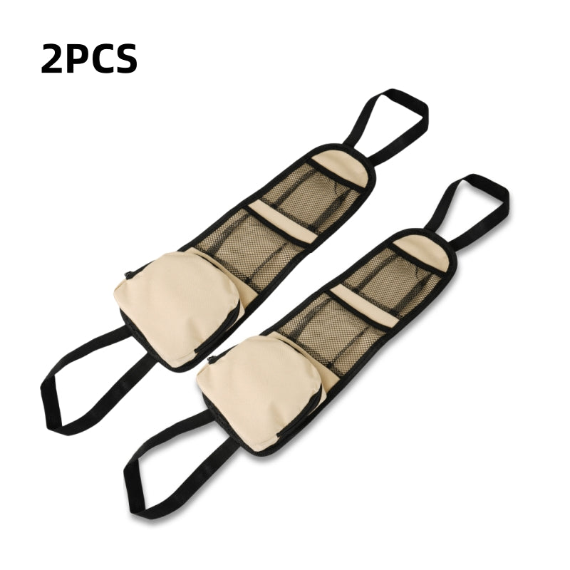 2pcs Car Seat Side Storage Bag Car Seat Organizer Hanging Mesh Pocket Storage