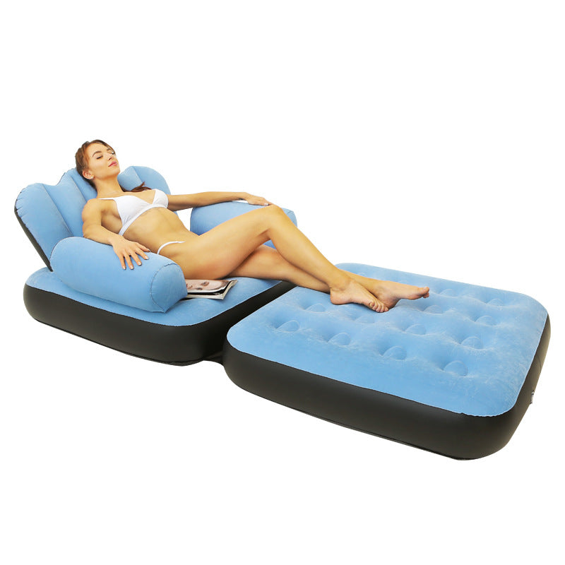 5-in-1 Inflatable Sofa Outdoor Adult Lazy Sofa & Bed