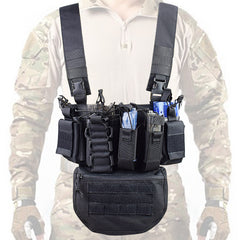Lightweight Training Vest Chest Rig with Drop Pouch
