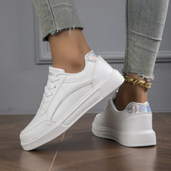 Women's Low Lace up Sneakers Comfy Platform Shoes