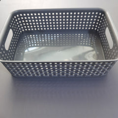 Large Plastic Storage Basket Laundry Organizer for Home Bathroom Bedroom