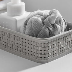 Large Plastic Storage Basket Laundry Organizer for Home Bathroom Bedroom