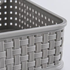 Large Plastic Storage Basket Laundry Organizer for Home Bathroom Bedroom