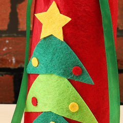 3pcs Christmas Red Wine Bag Xmas Decoration Gift Bottle Cover Table Deco