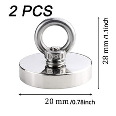 2pcs N52 Fishing Magnet Hook 16 20 25 Mm Salvage Magnet