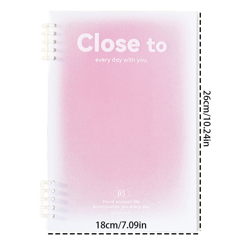 B5 Spiral Notebook 10x7, 120 Pages, College Ruled, Plastic Hardcover