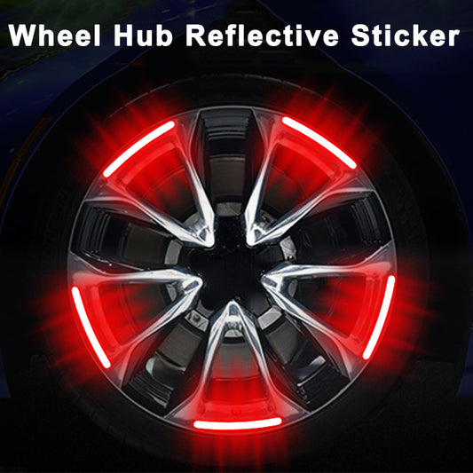 20pcs Car Wheel Hub Reflective Sticker Tire Rim Reflective Strips