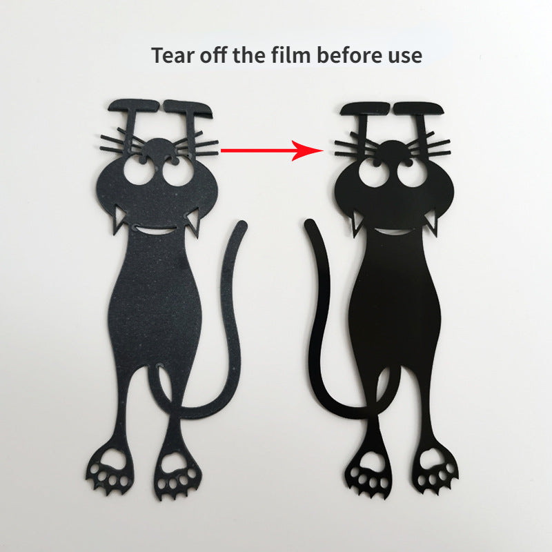 1pc 2pcs Cute Hollowed Out Plastic Cat Bookmarks