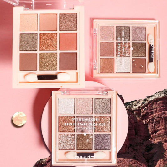 9-Color Fruit Eyeshadow Palette Matte Pearly Shimmer Finish