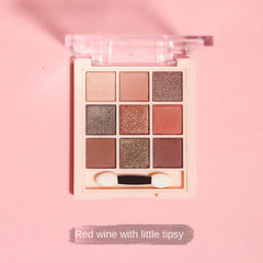 9-Color Fruit Eyeshadow Palette Matte Pearly Shimmer Finish