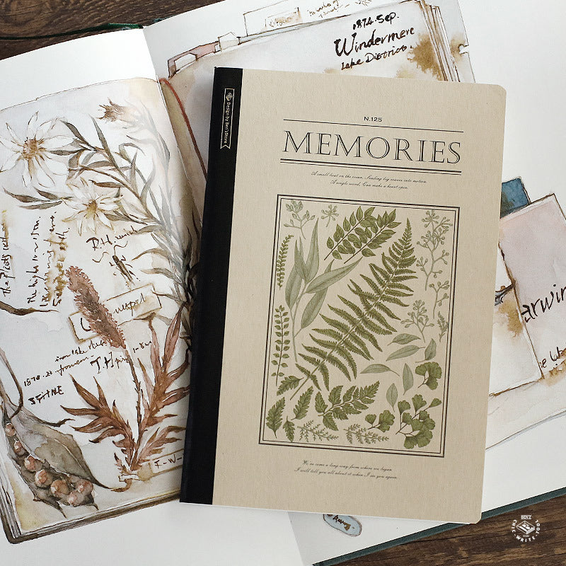 1pc Through Time Lightweight Notebook A5 Retro Literary Handwritten Notepad