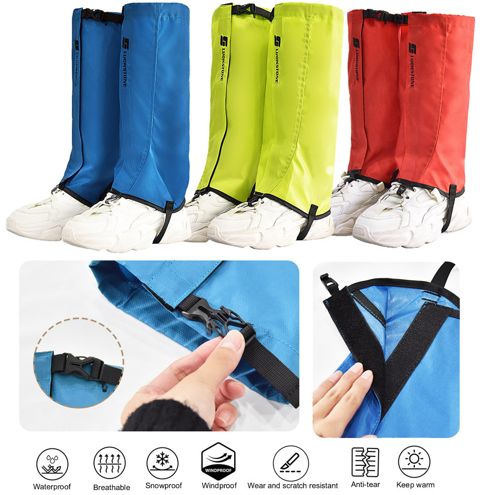 Waterproof Hiking Leg Gaiters Adjustable Snow Boot Guard