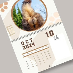 Funny Cat Butt Hole Calendar 12 Month With Memo Space