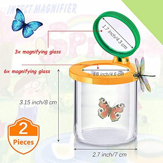 Yellow Plastic Insect Box w/ Acrylic Magnifying Glass