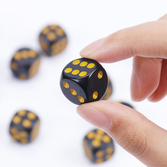 10pcs Dot Rounded Dice Board Game Accessories 1.0in
