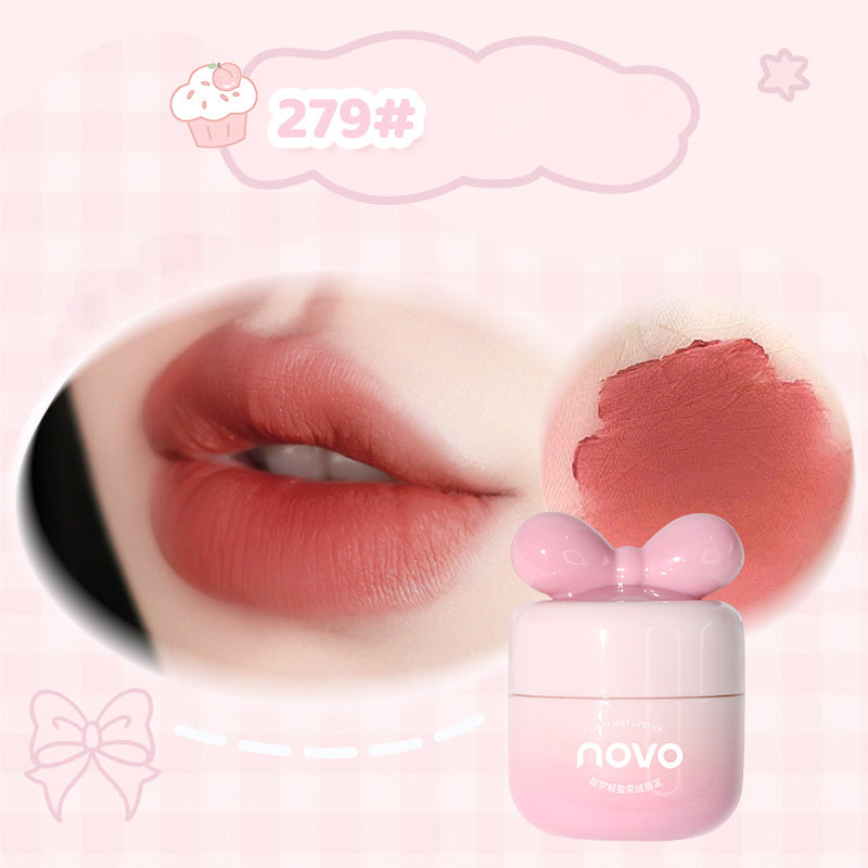 4 Colors Mousse Matte Lip Mud Velvet Lipstick Lip Gloss Long Lasting Lip Clay