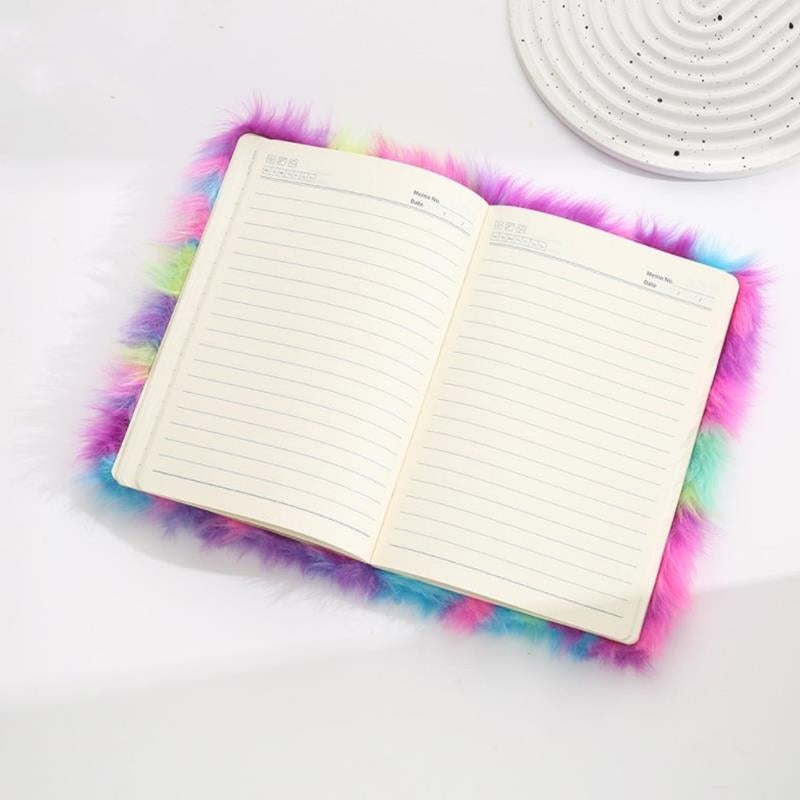Cartoon Plush Embroidery Notebook Rabbit Ears Girl Heart Student Stationery