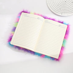 Cartoon Plush Embroidery Notebook Rabbit Ears Girl Heart Student Stationery