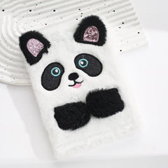 Cartoon Plush Embroidery Notebook Rabbit Ears Girl Heart Student Stationery