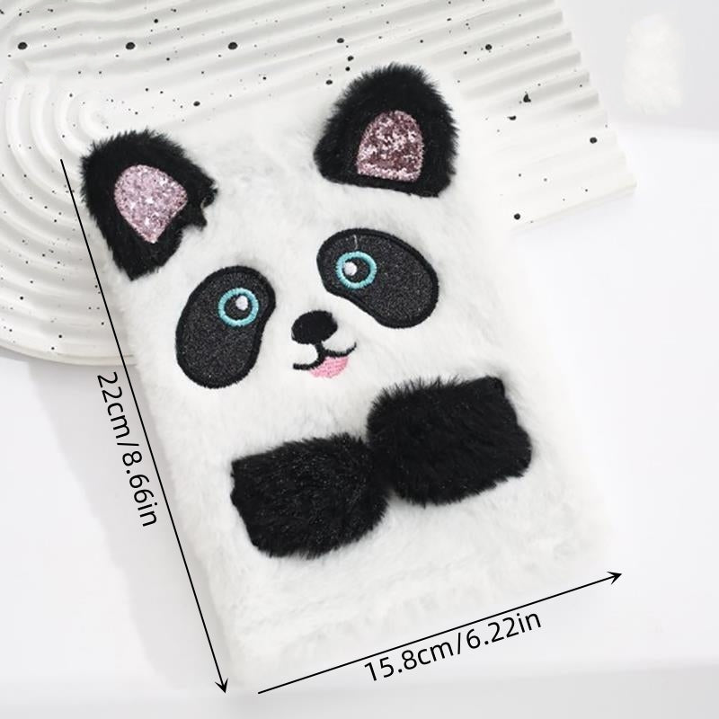 Cartoon Plush Embroidery Notebook Rabbit Ears Girl Heart Student Stationery