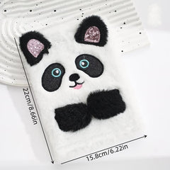 Cartoon Plush Embroidery Notebook Rabbit Ears Girl Heart Student Stationery
