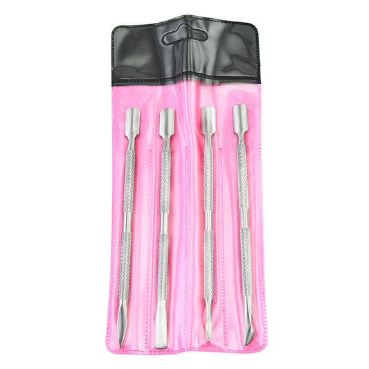 4pcs Stainless Steel Cuticle Pusher Dead Skin Removal Tool