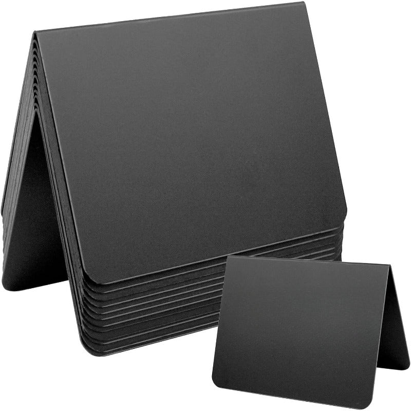 10pcs Desktop PVC Signs & Tags Plastic Labels Erasable Blackboards