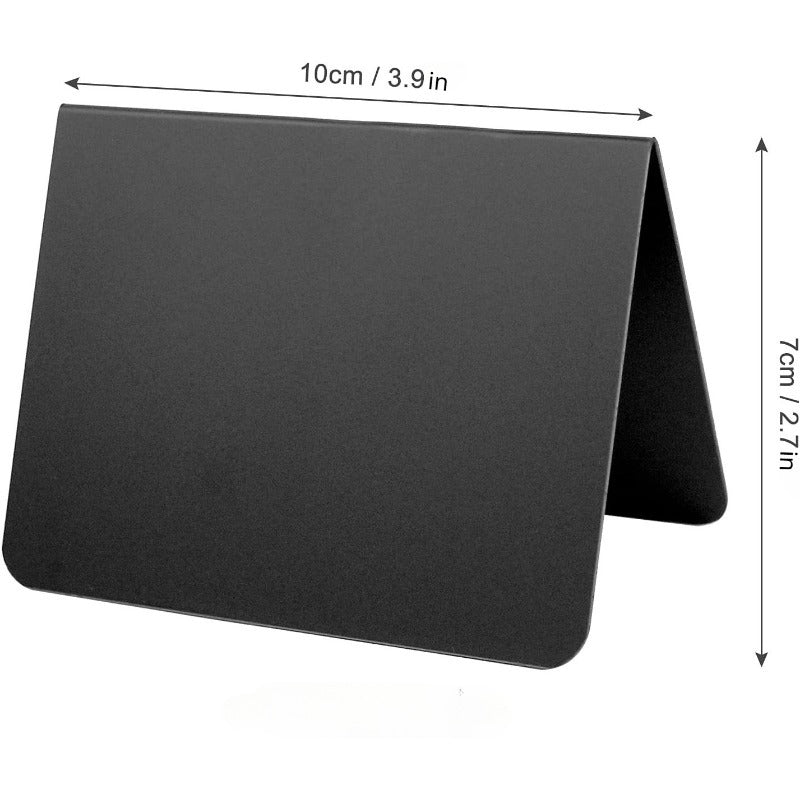 10pcs Desktop PVC Signs & Tags Plastic Labels Erasable Blackboards