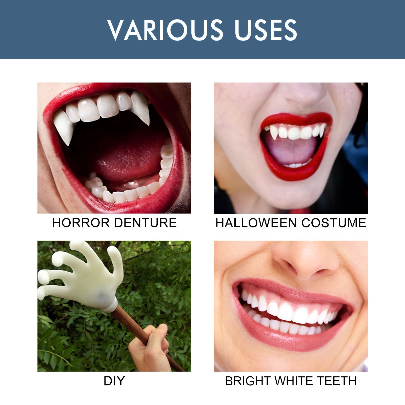 Denture Repair Kit Temporary Teeth Repair Material - Easy Repairs
