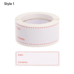 125 Self Adhesive Food Storage Labels Roll Waterproof Stickers