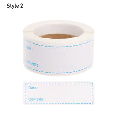 125 Self Adhesive Food Storage Labels Roll Waterproof Stickers