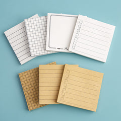 80 Pages Sticky Notes Creative Memo Pad Tearable Student Sticky Grid